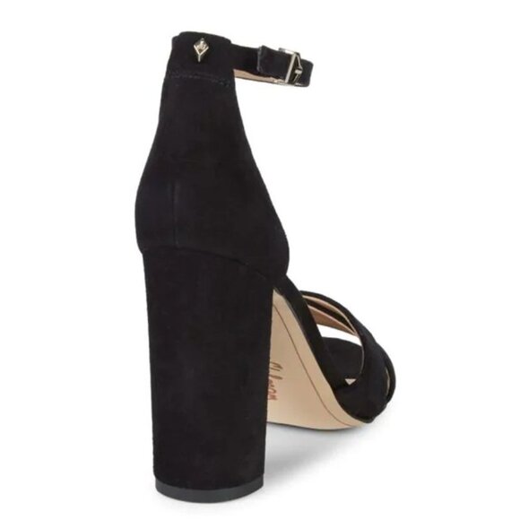 NWOB $120 UPDATED Sam Edelman Yancy - Black Suede Block Heel - Multiple Sizes - Picture 4 of 8